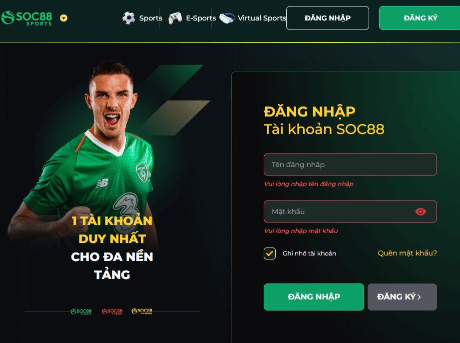 Đăng nhập SOC88