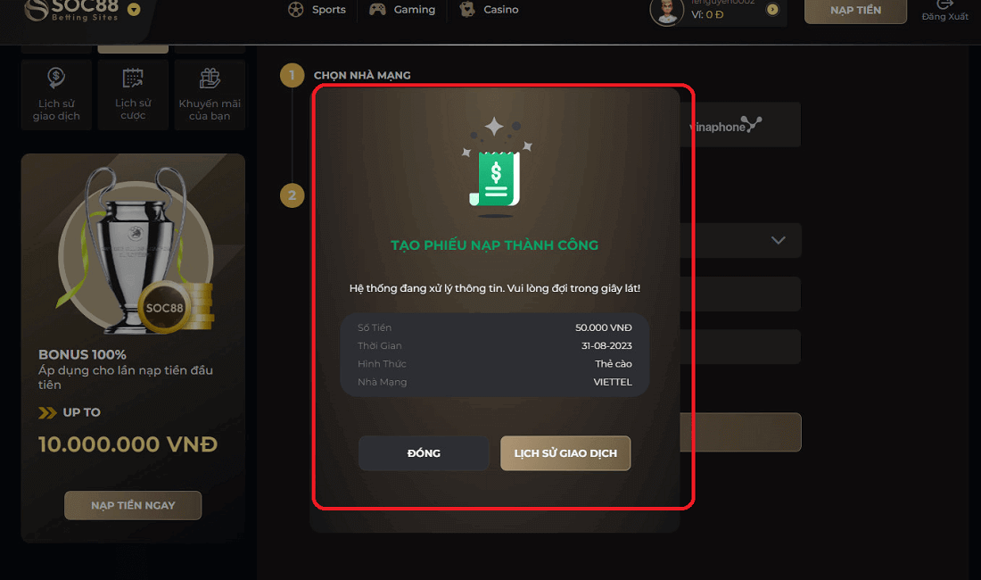 Cá Cược Fortnite Tại SOC88: Game E-Sports Đình Đám Nhất 2023 10 Chuyển tiền vào tài khoản