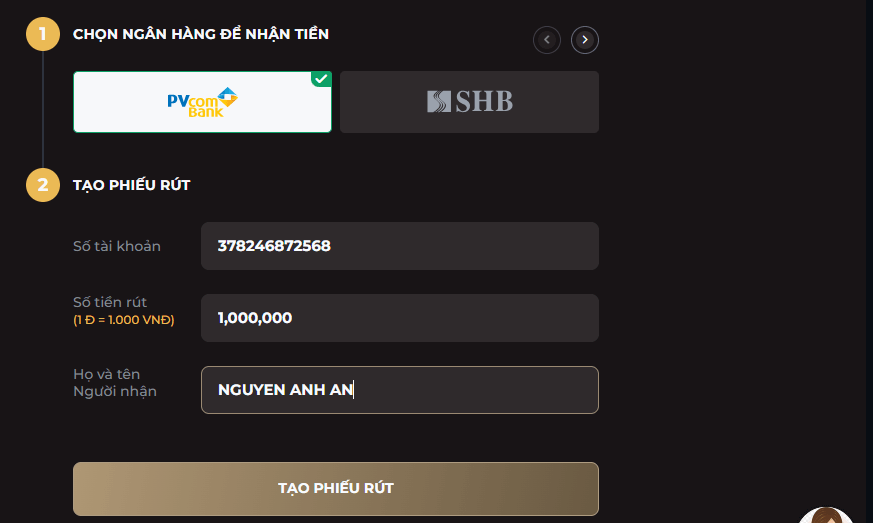 Rút tiền tại SOC88 cần kiểm tra thông tin đầy đủ