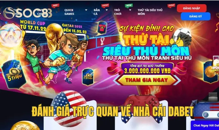 Đánh giá Dabet - Lý do vì sao bạn nên tham gia đặt cược 2 Đánh giá trực quan về nhà cái Dabet